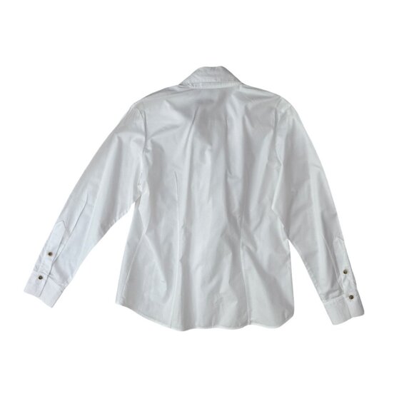 Silvia Tcherassi white cotton shirt with unique print multicolor detail size 14 - Picture 3 of 7